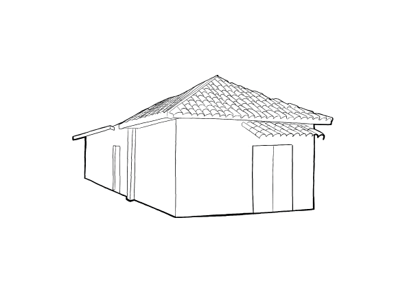 Ilustración de casa de campo