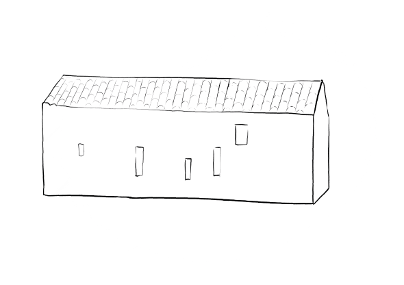 Ilustración de casa de campo